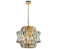 Krištolinis sietynas ant grandinės CROWN 12xE14/40W/230V auksas