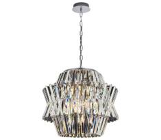Krištolinis sietynas ant grandinės CROWN 12xE14/40W/230V chromas