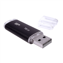 SILICON POWER 16GB, USB 2.0 FLASH DRIVE ULTIMA U02, BLACK