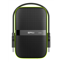 SILICON POWER 2TB, PORTABLE HARD DRIVE ARMOR A60, BLACK