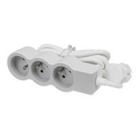 Legrand Extension cable 3x2P+Z 1,5m White/grey