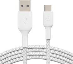 Belkin USB-C/USB-A Cable 3m braided, white CAB002bt3MWH