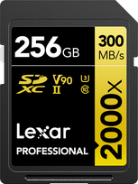 LEXAR PRO 2000X SDHC/SDXC UHS-II U3(V90) R300/W260 (W/O CARDREADER) 256GB