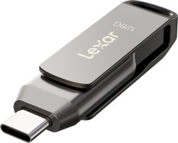 LEXAR JUMPDRIVE DUAL DRIVE D400 TYPE-C/TYPE-C & TYPE-A, UP TO 130MB/S READ (USB 3.1) 128GB