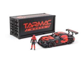 PRE-ORD3R Tarmac Modeliukas 1/64 2018 Mercedes AMG GT3 #3 with container & figure, red