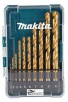Grąžtas Makita HSS-TiN metalo grąžų rinkinys iš 10 vnt. D-72849