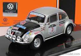 PRE-ORD3R IXO Models Modeliukas 1973 Volkswagen Beetle 1303 S No.3 Rally Elba Trombotto/Zanchetti, silver