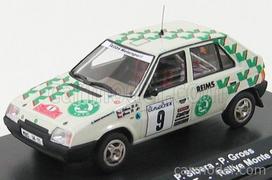 PRE-ORD3R IXO Models Modeliukas 1/43 1993 Skoda Favorit Rally WM #9 P.Sibera/P.Gross Rally Monte Carlo, white/green