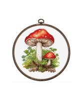 Siuvinėjimo rinkinys "Amanita Muscaria" SBC232 su lankeliu