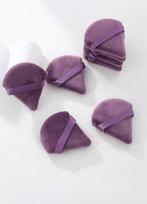 Trikampio formos makiažo kempinėlės, violetinės spalvos, 5 vnt.