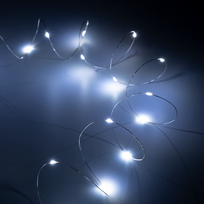 Šviesos lempos - 20 mini LED - šaltai balta