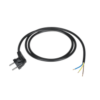 Maitinimo kabelis 3x1.5 mm juodas 1.5 m su kampiniu kištuku