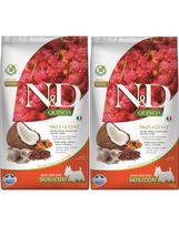 FARMINA N&D Quinoa Dog Skin&Coat Adult Mini herring, coconut 2.5 kg silkė ir kokosas