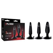 NMC Xplorer Butt Plug Kit Black