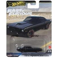 Hot Wheels Fast Furious Premium Modeliukas 1970 Plymouth Aar Cuda, black 4/5
