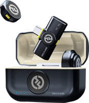 HOLLYLAND LARK M2 USB-C - WIRELESS LAVALIER MICROPHONE WITH USB-CPLUG (DUO,SHINE CHARCOAL)