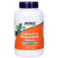 Now Foods Calcium & Magnesium with Vitamin D-3 & Zinc 120 softgels