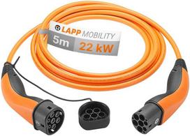Kabelis EV PHEV Type 2 LAPP 22kW 32A oranžinė 5m