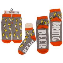 Kojinės su neslystančiu padu "Bring beer"