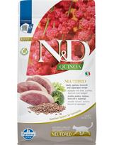 FARMINA N&D Quinoa Antis Brokoliai Brokoliai Šparagai Kastruotas ėdalas suaugusiems kastruotoms katėms 1,5 kg