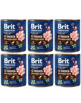 BRIT Premium by Nature chicken, hearts 6x800 g vištiena ir širdelės
