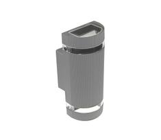 Lauko sieninis šviestuvas KORTEK 2xGU10/30W/230V IP44 pilka