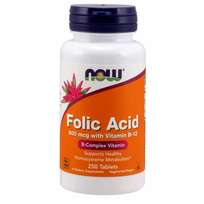 Now Foods Folic Acid 800 mcg with Vitamin B-12 250 tab