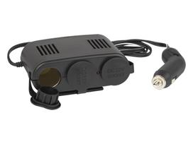 Automobilinis cigarečių degiklio skirstytuvas 1xPLUG/3xSOCKET+CS-31 laidas