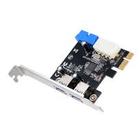 PCI-E į USB 3.0 išplėtimo plokštė 19 kontaktų keitiklis išorinis 2 prievadas USB 3.0 dviguba USB 3.0 sąsaja, skirta