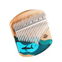 Hluru Kalimba nykščiu pianinas 21 klavišų buko medienos nykščio piršto pianinas nešiojamasis muzikos instrumentas mėlynas