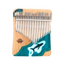 Hluru 21 klavišai Kalimba nykštis pianinas bukas medis nykštis pirštas fortepijonas muzikos instrumentas mėlynas vandenyno banginis