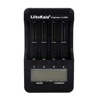 LiitoKala Lii-500 išmanusis akumuliatoriaus įkroviklis Išmanusis įkroviklis su 4 baterijų lizdais LCD ekranu EU Plug juoda