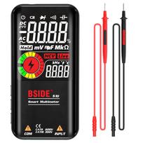 BSIDE S10 Intelligent 9999 skaitikliai Multimetro skaitmeninis LCD ekranas AC/DC voltmetro omometro testas juoda