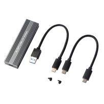 M2 SSD dėklas NVME korpusas M.2 į USB Type C 3.1 SSD adapteris, skirtas dviejų protokolų NVME PCIE NGFF SATA juoda