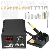 60 W 220 V 55 dalių medienos degiklio pirografija medienos odos deginimo įrankių rinkinys, reguliuojama temperatūra nuo 32 Farenheito iki US Plug