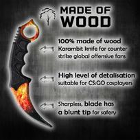 Cheap CS2 CS:GO Wooden knife Karambit Green Devil, Maskbro, wooden