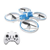 „Flytec T22 Mini Drone for Kids“ RC keturkopteris su funkcine „Auto Hover LED“ kvėpuojančia šviesa, vieno mygtuko mėlyna