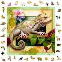 Medinė delionė „Chameleonas ir gėlės“ (505 det.)