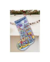 Siuvinėjimo rinkinys "Winter Townhouse Stocking" SLETIL8085