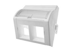 Adapter 45x45 2xRJ45 (convex angular)