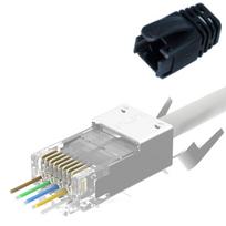 Lanview RJ45 STP plug Cat6A/Cat7 for  AWG22-24 Easy-Connect 25 sets