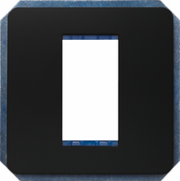 Module rack, 1-gang, with an intermediate frame, Screw fixing, soft black, DELTA i-system 5TG2008-0SB | 4001869583778