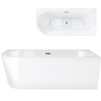 Pastatoma į kampą vonia Corsan Intero E240XL Intero 170x80cm dešinė, chromo spalvos sifonu