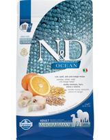 FARMINA N&D Ocean Dog Codfish, Oats, and Orange Medium and Maxi 2,5 kg Menkė, avižos ir apelsinai