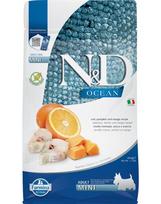 FARMINA N&D Ocean Adult mini codfish, pumpkin and orange 800 g  menkė, moliūgai ir apelsinai