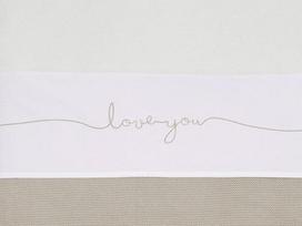 Jollein paklotas lopšiui 75x100cm Love you  Nougat