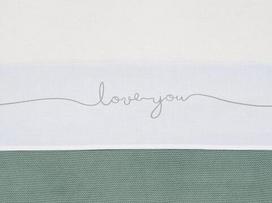 Jollein paklotas lopšiui 75x100cm Love you  Grey