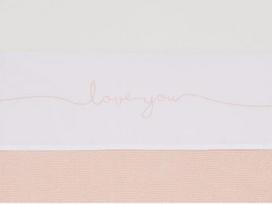 Jollein paklotas lopšiui 75x100cm Love you  Pink