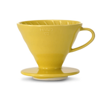 V60 filtro dubuo, keraminis, geltonas, VDC-02-YEL-EX