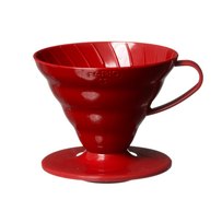 V60 filtro dubuo, plastikinis, raudonas, VD-02R